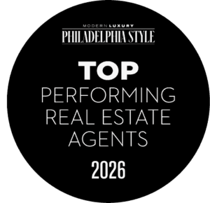 Philadelphia Style Top Performing Real Estate Agents 2026 Modern Luxury Philadelphia Style Top Performing Real Estate Agents 2026 award badge